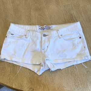 Hollister white jean short